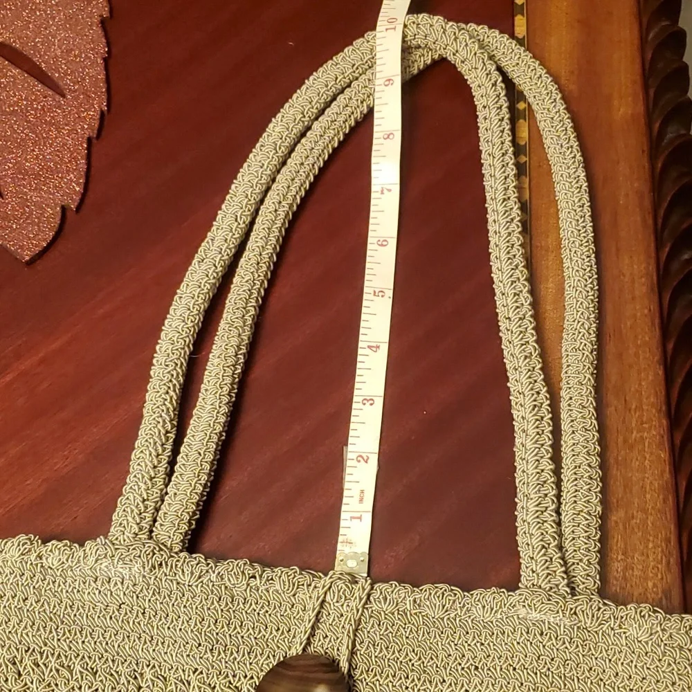 J. Jill Beige Woven Straw Satchel
